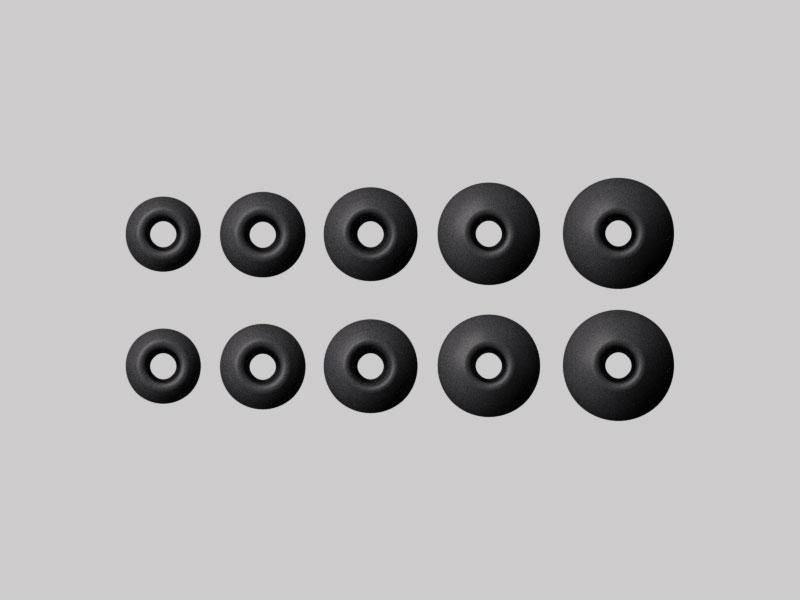 Silicone Ear Tips Black - a-Six, m-Six